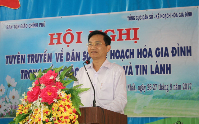 Ông Lê Cảnh Nhạc- Phó Tổng cục trưởng Tổng cục DS-KHHGĐ chia sẻ tại Hội nghị. Ảnh: PV 