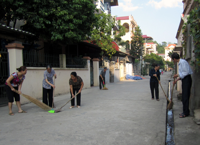 Nhiều khu dân cư đã duy trì được việc dọn vệ sinh vào ngày thứ 7 hằng tuần