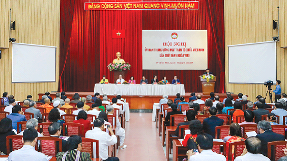 Quang cảnh Hội nghị Ủy ban Trung ương MTTQ Việt Nam lần thứ tám (khóa VIII). Ảnh: PV