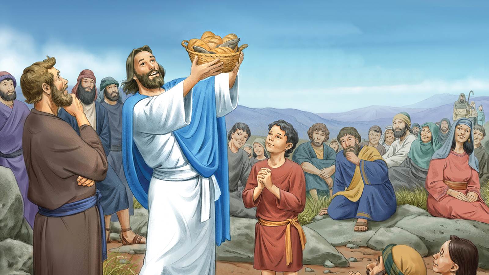 “Đức Giêsu cầm lấy bánh, dâng lời tạ ơn, rồi phân phát cho những người ngồi đó” (Ga 6,11)“. Ảnh: CTV