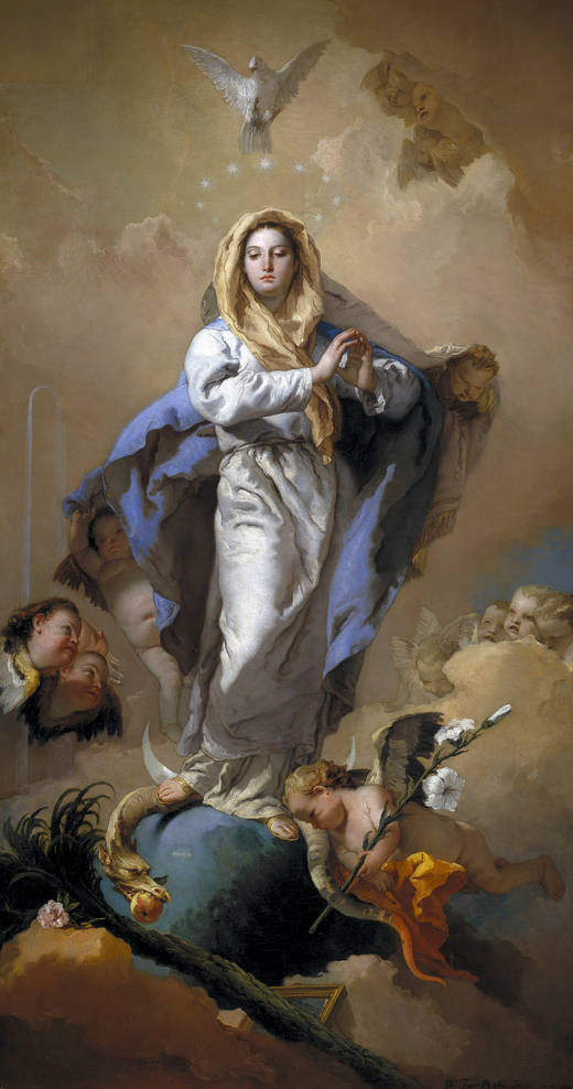 Đức Maria Vô Nhiễm, tranh của G. TIEPOLO Ảnh: TL