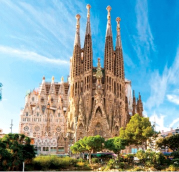 Vương cung thánh đường Sagrada Família (tuyệt tác cuối cùng của Antoni Gaudí). Ảnh: CTV 