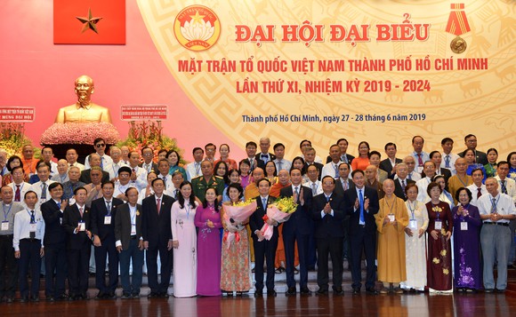 Ra mắt Ủy ban Mặt trận Tổ quốc Việt Nam Tp. Hồ Chí Minh, nhiệm kỳ 2019-2024. Ảnh: Việt Dũng
