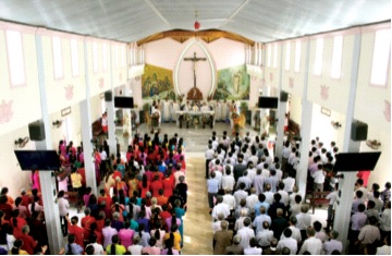 Một thánh lễ tại giáo xứ Đạt Giáo. Ảnh: CTV