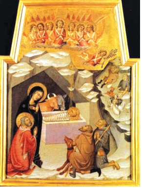 Chúa Giáng sinh và sự chiêm bái của những mục đồng (1383). Ảnh: CTV