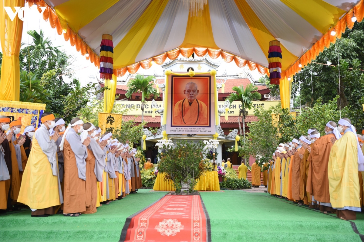 Lễ truy điệu Đại lão Hòa thượng Thích Phổ Tuệ, đệ tam Pháp chủ Giáo hội Phật giáo Việt Nam. Ảnh: Trọng Phú