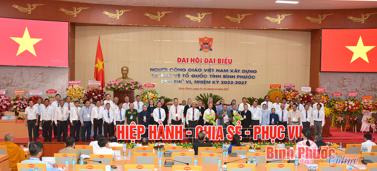 73 Ủy viên Ủy ban Đoàn kết Công giáo Việt Nam tỉnh Bình Phước khóa VI ra mắt đại hội