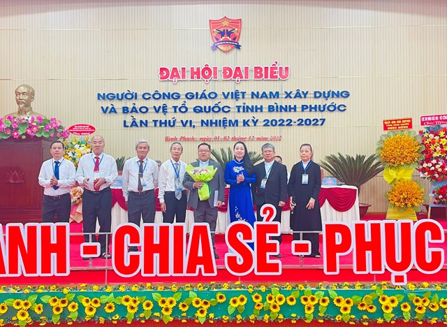 Ban Thường trực Ủy ban Đoàn kết Công giáo Việt Nam tỉnh Bình Phước khóa VI ra mắt đại hội.