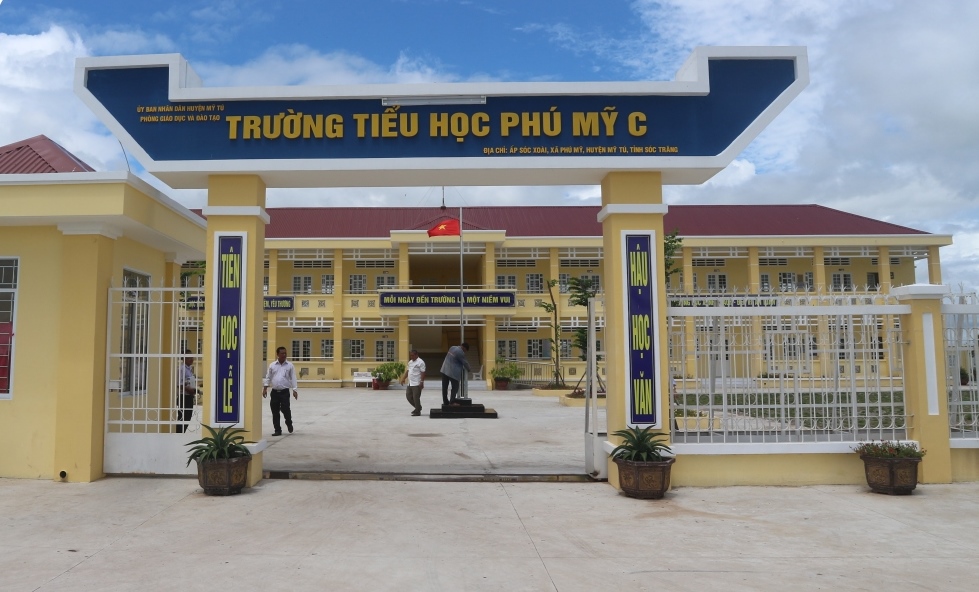 Trường tiểu học Phú Mỹ C sẽ đón hơn 400 học sinh là con em đồng bào Khmer trong năm học 2023-2024. Ảnh: Thạch Hồng