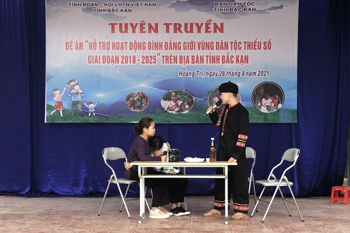 an Dân tộc tỉnh Bắc Kạn phối hợp tổ chức tuyên truyền Đề án tại mô hình điểm về bình đẳng giớ