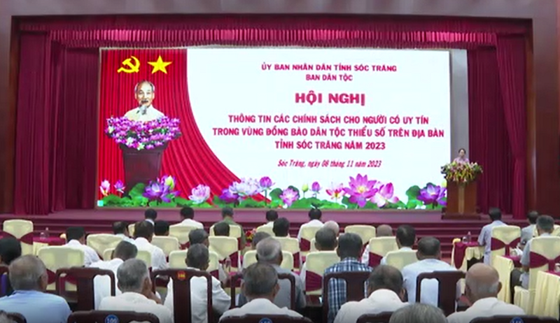 Hội nghị thông tin các chính sách cho người có uy tín trong vùng đồng bào dân tộc thiểu số trên địa bàn tỉnh năm 2023