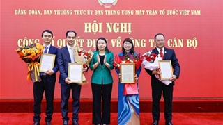 Ban Thường trực Uỷ ban Trung ương MTTQ Việt Nam tổ chức Hội nghị công bố quyết định về công tác cán bộ