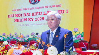 Đại hội đại biểu Đảng bộ Mặt trận Tổ quốc, các đoàn thể Trung ương lần thứ I, nhiệm kỳ 2025-2030