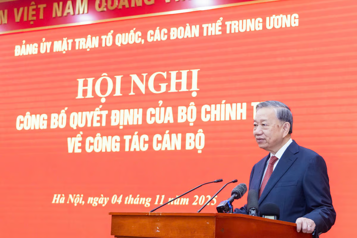Tổng Bí thư Tô Lâm phát biểu tại Hội nghị. Ảnh: Quang Vinh.