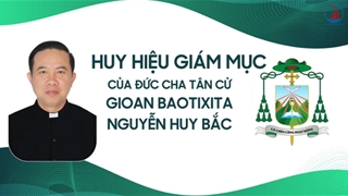 Huy hiệu Giám mục của Đức cha Tân cử Gioan Baotixita Nguyễn Huy Bắc