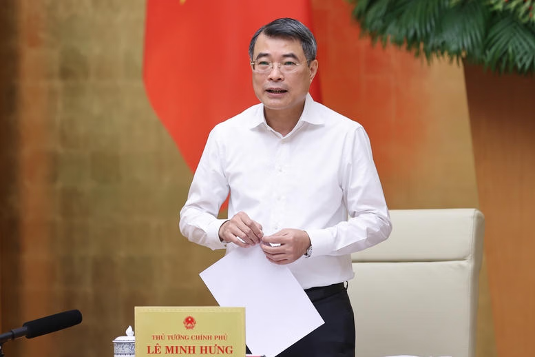 Thủ tướng Lê Minh Hưng phát biểu tại phiên họp Chính phủ thường kỳ tháng 5. Ảnh: Nhật Bắc.